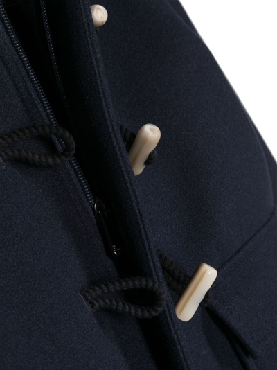 Il Gufo Montgomery Hooded Duffle Coat In Blue