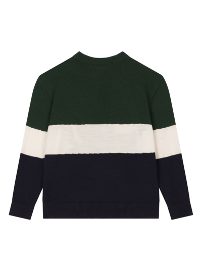 Shop Dolce & Gabbana Intarsia-knit Virgin-wool Jumper In Green
