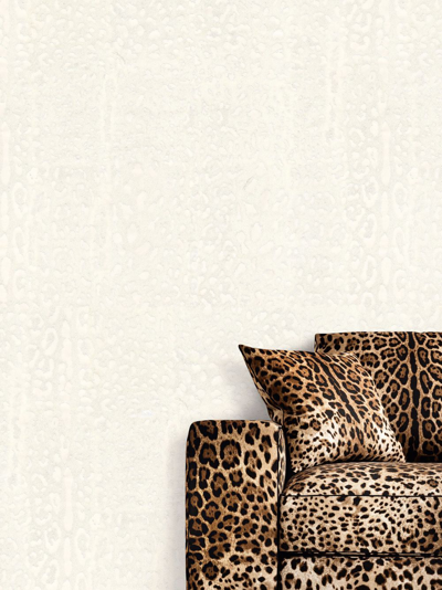 Shop Dolce & Gabbana Leopard-print Wallpaper In White