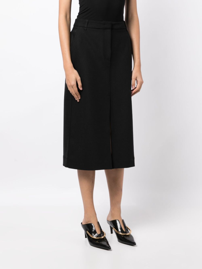 Shop Fabiana Filippi High-waisted Pencil Skirt In Black