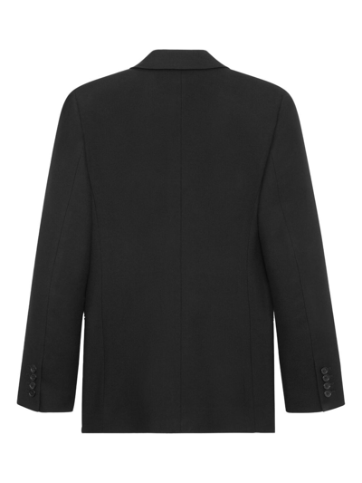 Saint Laurent Single-breasted Virgin-wool Blazer In Black