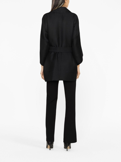 Shop Wardrobe.nyc Tied-waist Kimono Jacket In Black