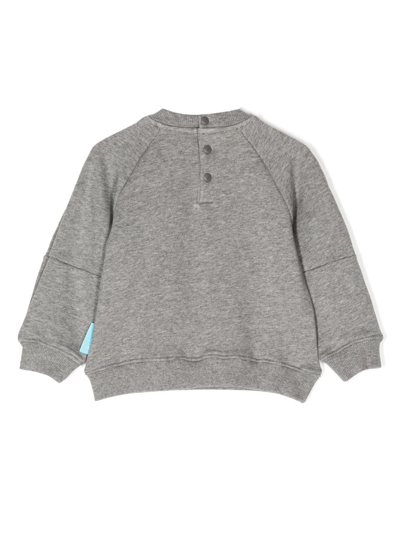 Shop Emporio Armani X Smurfs Cotton Sweatshirt In Grey