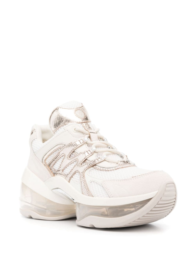 Michael Michael Kors Olympia Extreme Chunky Low-top Sneakers In White