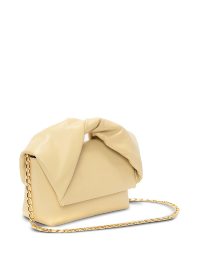 Shop Jw Anderson Large Twister Leather Bag In Yellow