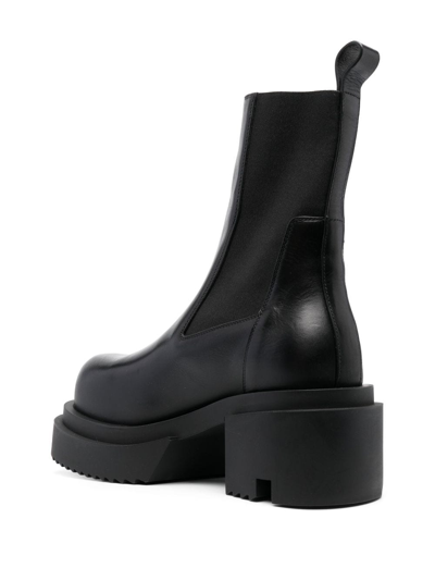 Shop Rick Owens 75mm Leather Ankle Boots In Black