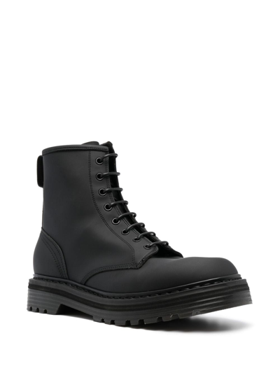 Shop Premiata Lace-up Leather Ankle Boots In Black