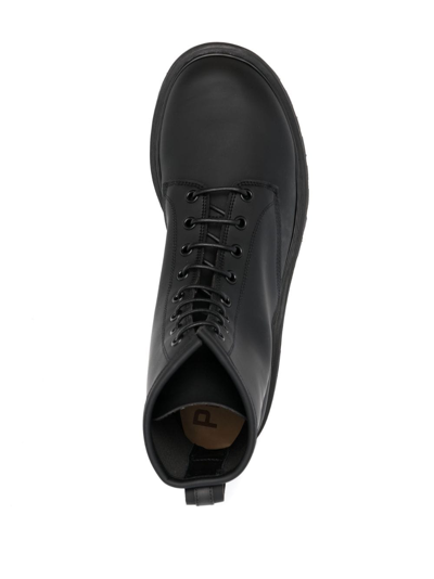 Premiata Leather Boot In Black