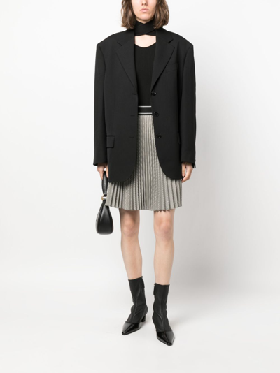 Shop Sandro Crystal-embellished Puppytooth-print Skirt In Black