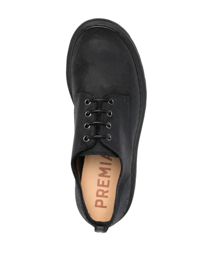 Shop Premiata Lace-up Leather Derby Shoes In Black