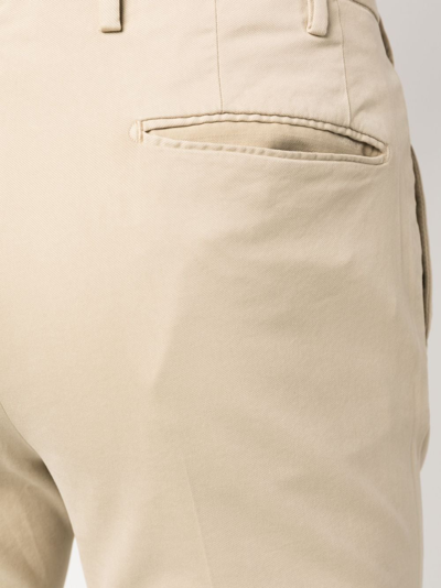 Incotex Pressed-crease Slim-cut Chinos In Neutrals