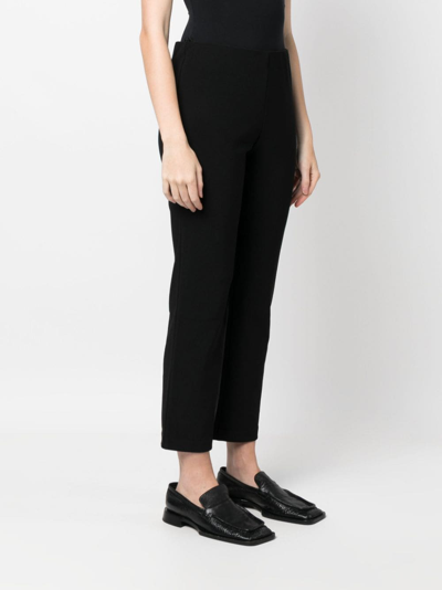 Shop By Malene Birger Mid-rise Straight-leg Tailored Trousers In Black