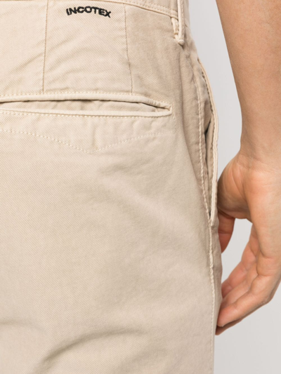 Incotex Trousers With Belt Loops And Pockets In Neutrals
