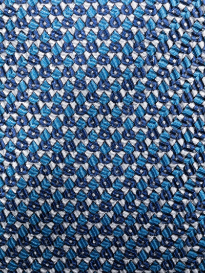 Shop Brioni Pointed-tip Silk Tie In Blue