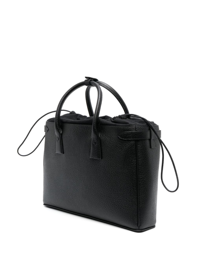 Shop Maison Margiela 5ac Leather Tote Bag In Black