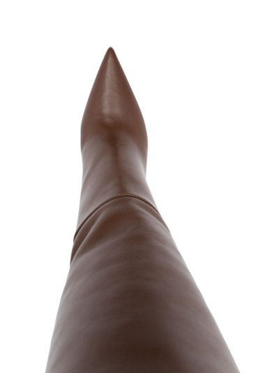 3juin 105mm Leather Knee-length Boots In Brown