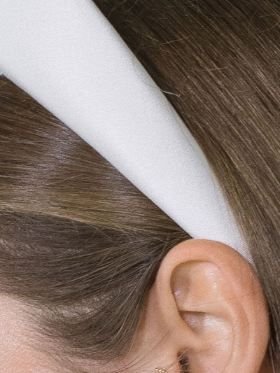 Shop Jennifer Behr Kate Silk Headband In Grey