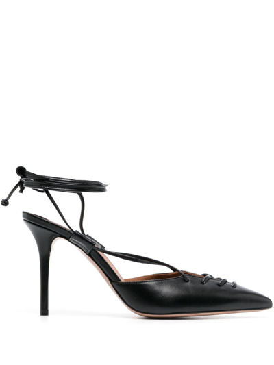 Shop Malone Souliers Marianna 85mm Leather Pumps In Black