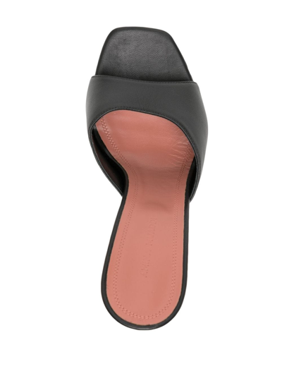 Amina Muaddi Dalida Patent Leather Platform Mules In Black