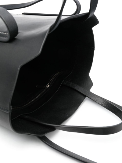 Shop Rick Owens Medium Shopper Leather Tote Bag In Black