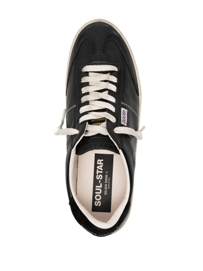 Shop Golden Goose Logo-patch Lace-up Sneakers In Black