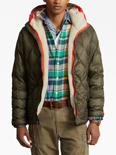 Shop Polo Ralph Lauren Polo Pony-motif Quilted Jacket In Green
