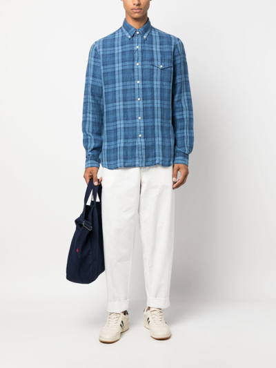 Polo Ralph Lauren Cl3bdblks-long Sleeve-sport Shirt In Blue