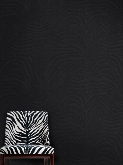 Shop Dolce & Gabbana Zebra-print Wallpaper In Black