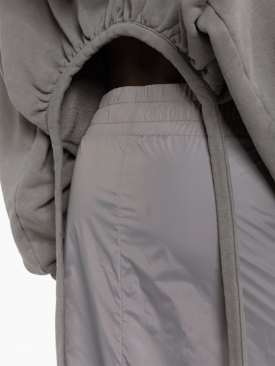 Shop Jade Cropper Press-stud Button Maxi Skirt In Grey