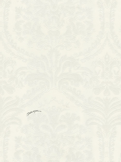Dolce & Gabbana Baroque-print Wallpaper In White