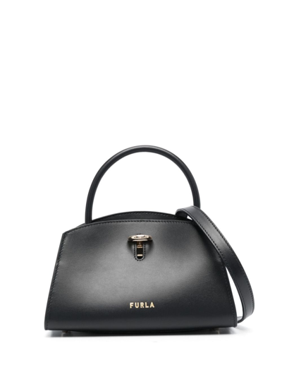 Shop Furla Genesi Leather Mini Bag In Black