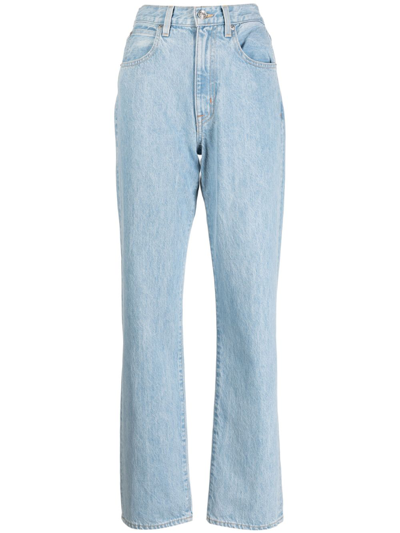 Shop Slvrlake London Mid-rise Straight-leg Jeans In Blue