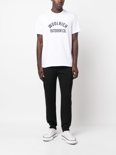 Shop Woolrich Logo-print Cotton T-shirt In White