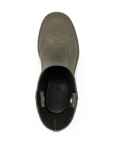 Chloé Elegant Grape Leaf Rain Boots With 5.5 Cm Heel In Green