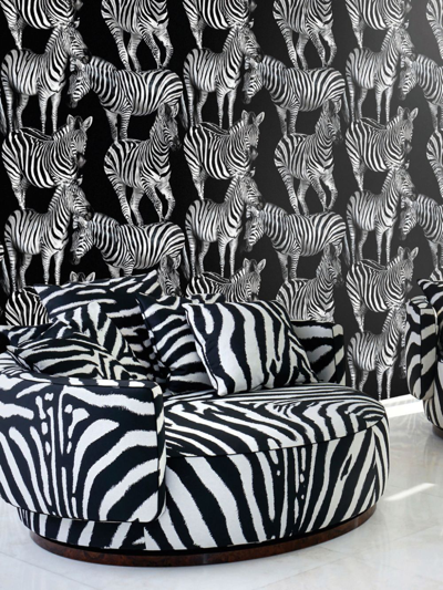 Shop Dolce & Gabbana Zebra-print Wallpaper In Black