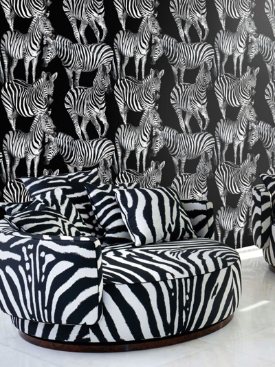 Dolce & Gabbana Zebra-print Wallpaper In Black