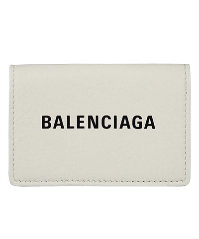 Shop Balenciaga Tri-fold Wallet In White