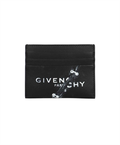 Shop Givenchy Trompe L'oeil Card Holder In Black