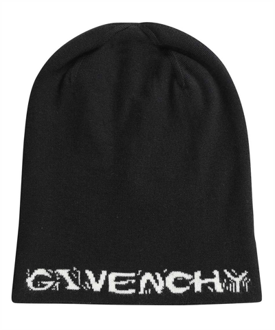 Shop Givenchy Reaper Beanie In Black