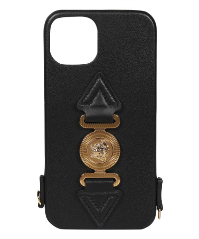 Shop Versace Medusa-plaque Iphone 13 Pro Cover In Black