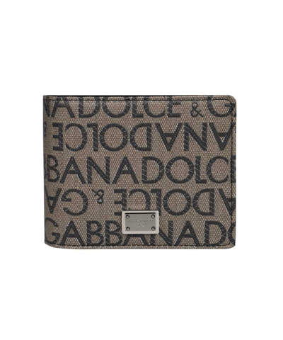 Shop Dolce & Gabbana Small Leather Wallet In Brown