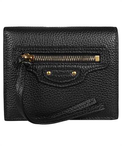 Shop Balenciaga Neo Classic Flap Coin Wallet In Black