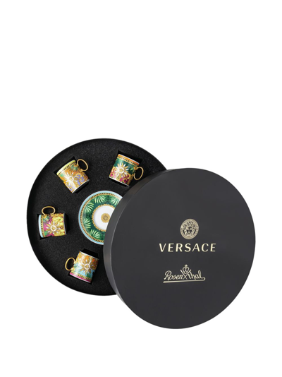 Versace X Rosenthal Jungle Animalier Espresso Cups (set Of Six) In Gold
