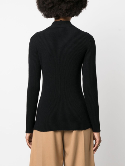 Fabiana Filippi Cut-out Knitted Jumper In Black