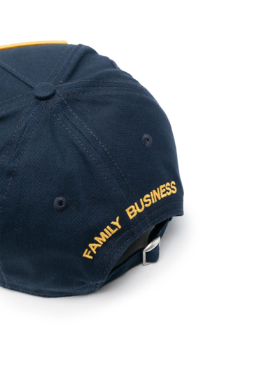 Shop Dsquared2 Logo-patch Cotton Baseball Cap In Blue