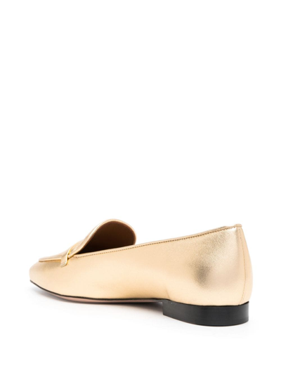 Shop Malone Souliers Bruni Metallic Leather Loafers In Gold