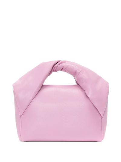 Shop Jw Anderson Medium Twister Leather Bag In Pink
