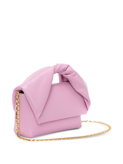 Shop Jw Anderson Medium Twister Leather Bag In Pink