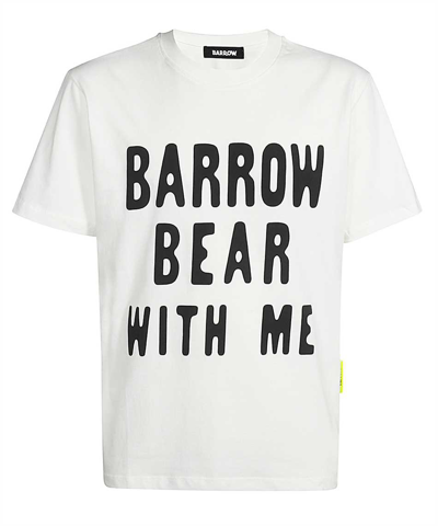 Shop Barrow Logo-print Cotton T-shirt In White