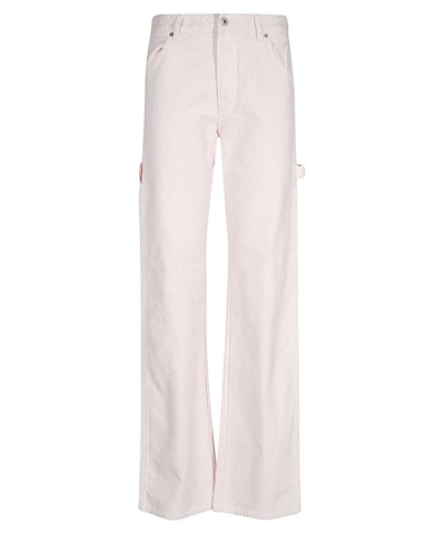 Shop Heron Preston Vintage Wash Canvas Trousers In Pink